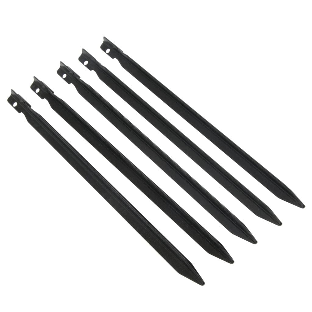 Zeltheringe aus Aluminium, 23 cm, dreieckig, Schwarz, 10 Stück