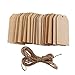 Produktbild 50er pack Holz Etiketten Tags Geschenkanhänger Anhänger Etiketten mit Jute
