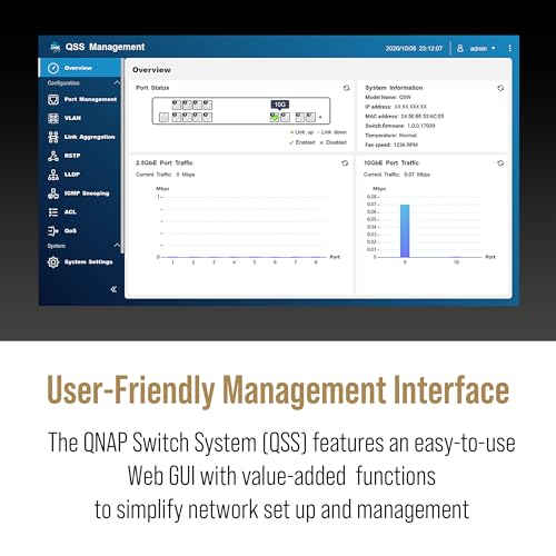 Image of QNAP QSW-M3212R-8S4T-US 12-Port Half-Width Rackmount 10GbE Switch | Managed Network Switch, Layer 2, Web Management