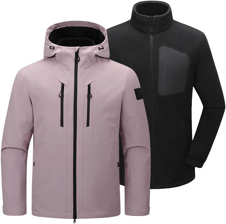 Waterproof Rain Jacket for Winter Hooded Anorak Lightweight Outdoor Windbreaker Outdoor Hiking Travel Rain Coat