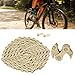 HERCHR 10 Speed Bike Chain, 1/2in x 11/128in Thin F10 Steel Adjustable Mountain Road Bike Chain for 30 Speed Positioning System(Golden)