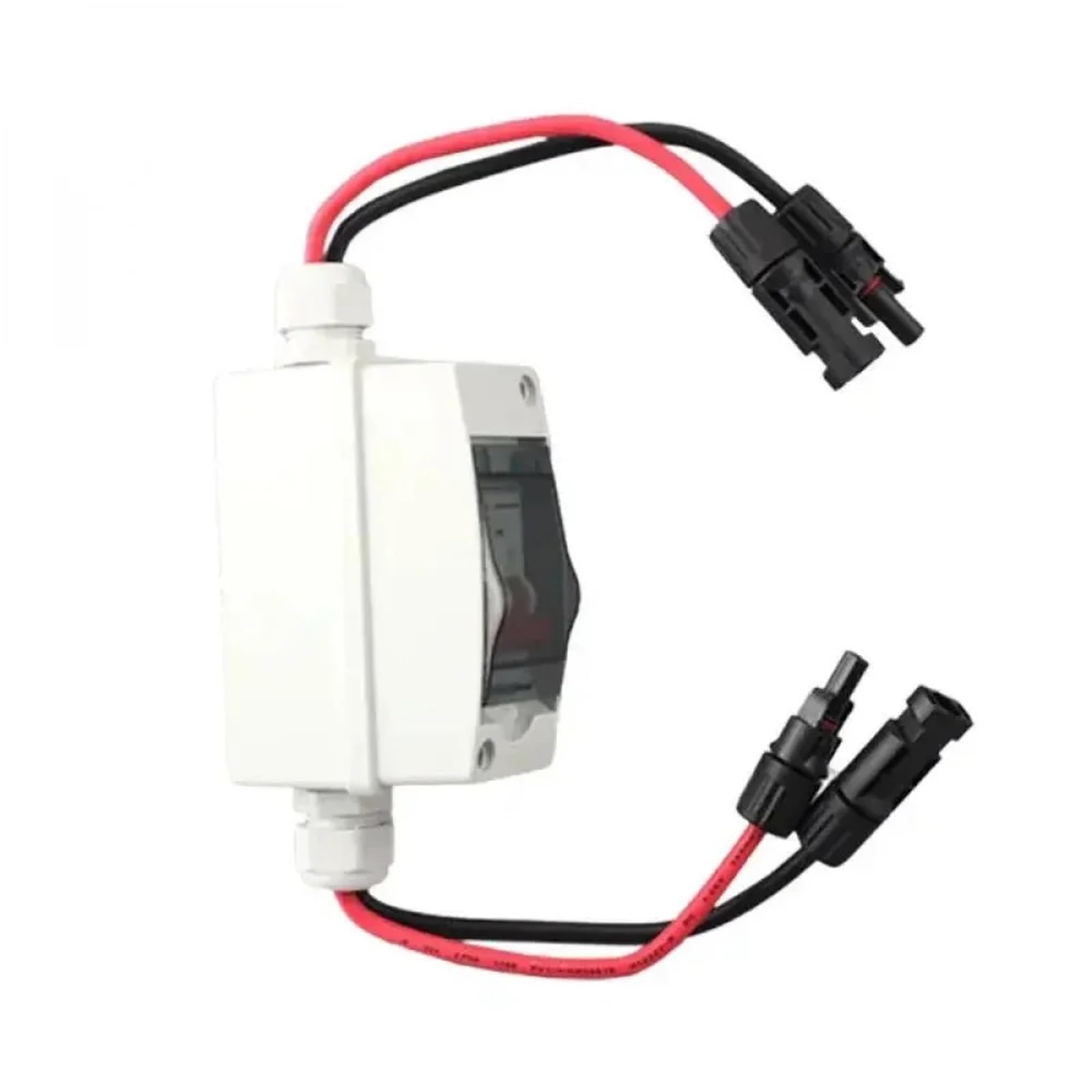 Caja Distribucion Electrica,Cuadro Electrico Interruptor de desconexión panel solar 32 A, 500 V CC, disyuntor miniatura con conector fotovoltaico y caja impermeable for exteriores(HT-2Multifunctional)