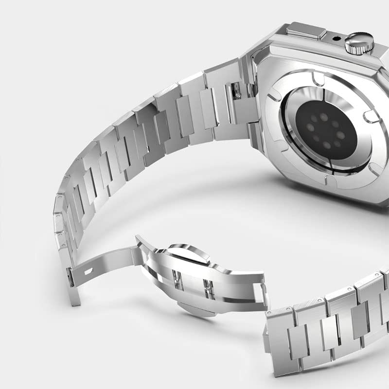 Stainless Steel Strap Case for Band Modification 45mm 44mm 41mm MetalKit Set for Series 8 7 6 SE 5 4 3 2 13