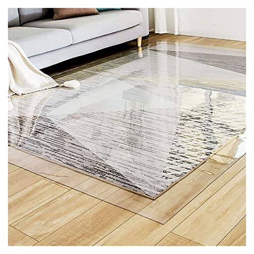 Esteras para sillas 1,5mm Alfombra Transparente Silla, Alfombra Plastico Anti-rasguños Antideslizante Alfombrilla Protectora PVC por Oficina Suelo Duro,60/80/90/100cm de ancho, 100-520cm de longitud A