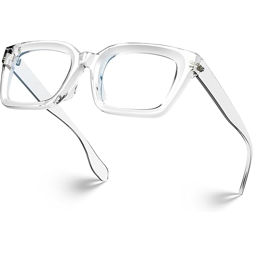 VISOONE Chunky Square Blue Light Blocking Glasses with Anti Computer Glare for Working Women Men MONTANA