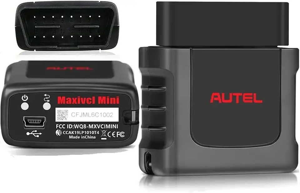Autel MaxiSys MaxiVCI VCI Mini Interface de diagnóstico Bluetooth funciona com todos os sistemas, scanner automotivo OBD2 MS906S TS608 MP808TS MK808BT MK808TS MK900TS Reset de óleo/EPB/BMS/SAS/TPMS e