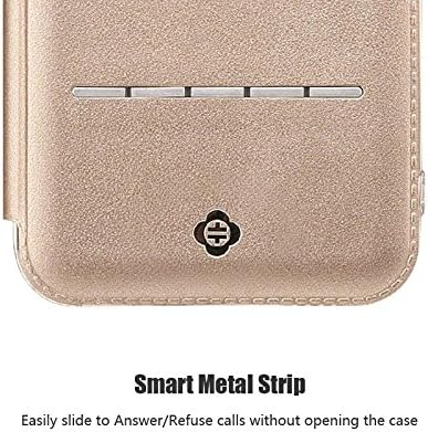 XY005 iPhone 6 Case, [Touch Series] [View Window] Folio Flip PU Leather Case [Attractive Design], Case for iPhone 6 with Stand & Metal Sensor Feature-4.7 inch (Beige)