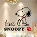 pegatina de pared pegatinas decorativas pared Perro de dibujos animados de Snoopy para la decoración del hogar del dormitorio para la habitación de los niños de la guardería