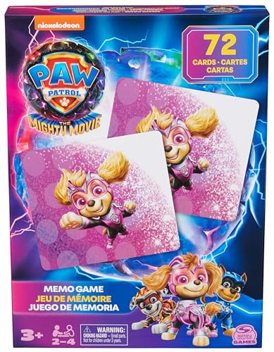 Paw Patrol Editrice Giochi – Paw Patrol – Das Super-Film, Kartenspiel zur Gedächtnisstimulierung, Spiele für Kinder und Mädchen, 4 Jahre