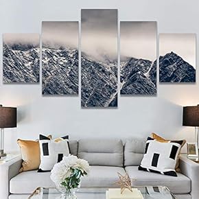 SIGNWIN 5 Panel Canvas Wall Art Rocky Views...