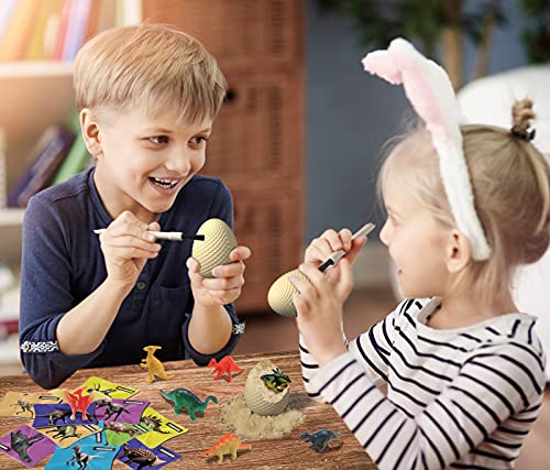 EARTH'SCODE Dinosaur Eggs Excavation Dig Kit, 12 Dino Egg with 12 Cute Unique Dinosaurs Inside Toys for Best Holiday & Birthday Archaeology Science STEM Crafts Gifts for Kids 3-12 Years Old - image 7