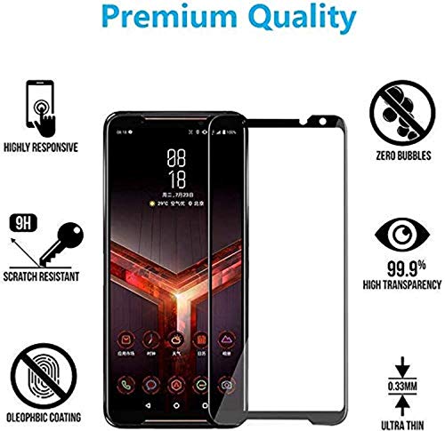 Image of 9H Hardness 2.5D Round Edge Tempered Glass Screen Protector for Asus ROG Phone 2 / Asus ROG Phone II Black