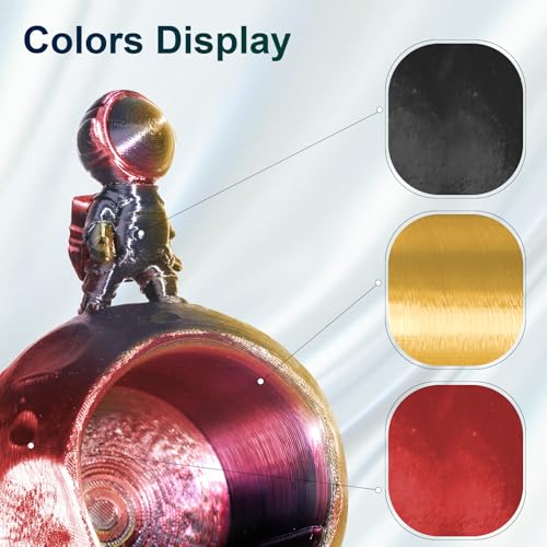 Image of ERYONE Silk Filament PLA+ 1.75mm Shiny 3D Printer Filament, Multicolor PLA 3 in 1, 1kg (2.2LBS) /Spool, HS Silk Tri Color Red Gold Black