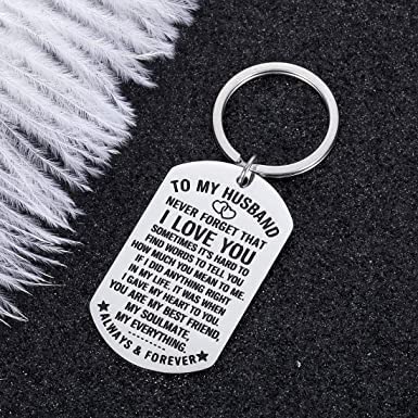Image of Anniversary Valentines Birthday Boyfriend Girlfriend Gifts keychain
