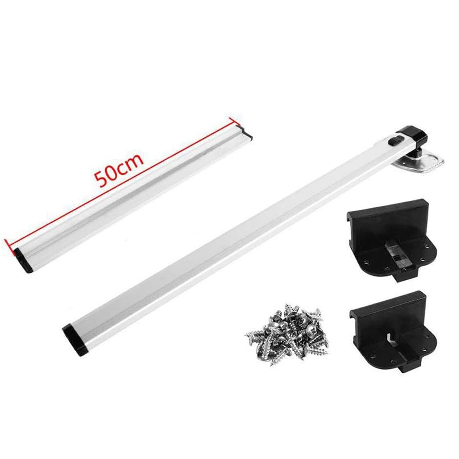RV-Klapptischbein mit Gleitschiene für Wohnmobile, Wohnwagen, Reisen, Tragbar Verstellbare Tischhalterung aus Verdickter Aluminiumlegierung,(ohne Tabelle), Tischbeine+50cm Dia