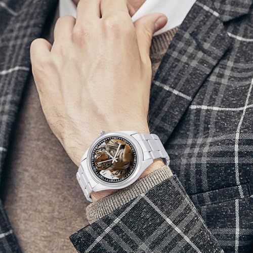 Minimalist Stainless Steel Band Watch for Man, Business Wristwatch - 3