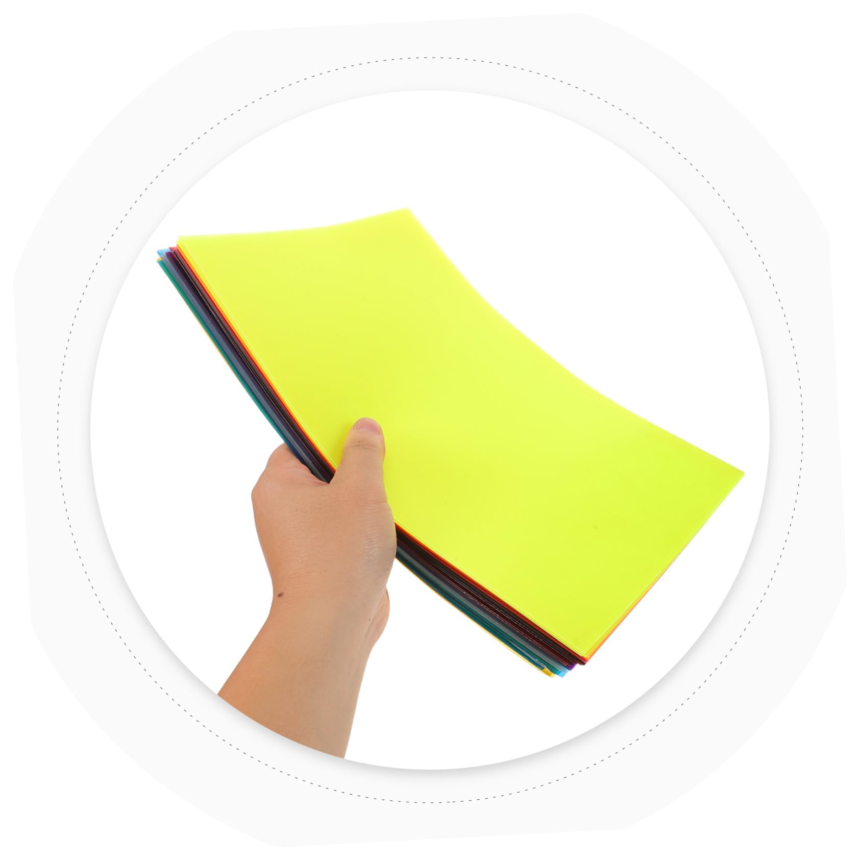 LIFKOME 50 Arkuszy Arkuszy Kolorowego Celofanowego Papieru Przezroczysta Do Rękodzieła Cienka i Elastyczna Do Dekoracji Świetlnych DIY dla Przedszkolaków i Projektów Edukacyjnych