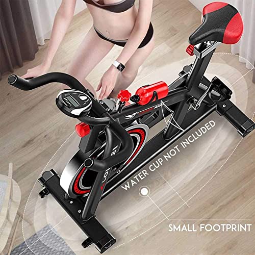 Image of Magnetic Resistance Exercise Bike - Indoor Cycling Bike Stationary with Comfortable Seat Cushion Silent Belt Drive Exercise Bikes Stationary