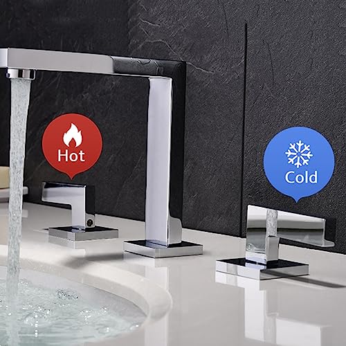 Robinet de lavabo en laiton chic pour vasque 3 trous