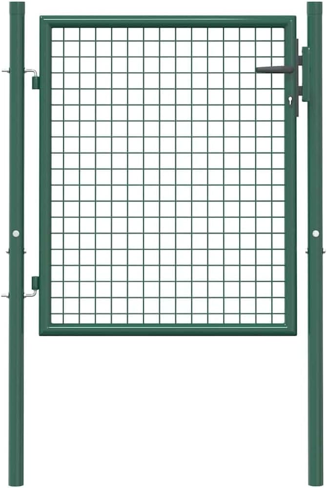 vidaXL Fence Gate Steel 39.4x29.5 Green