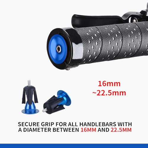 Image of 2 Pack Aluminum Bike Handlebar End Plugs Bike Bar End Grips Expanding Locking Bar End Caps for Drop Bars, Expandable Adjustable Locking End Caps