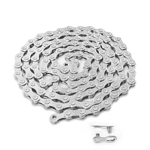 10 Speed Bike Chain Bicycle Chain for Road Bike MTB Mountain Racing Cycling Compatible with All Major Systems 116 Links Steel Cycling Hollow Out Chains with Quick Link