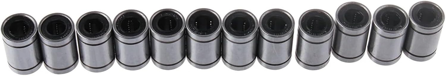 12PCS/LOT LM8UU LM10UU LM12UU LM16UU Linear Bushing 8mm 10mm 12mm Linear Bearings for Rods Liner Rail Linear Shaft Parts(LM12UU)