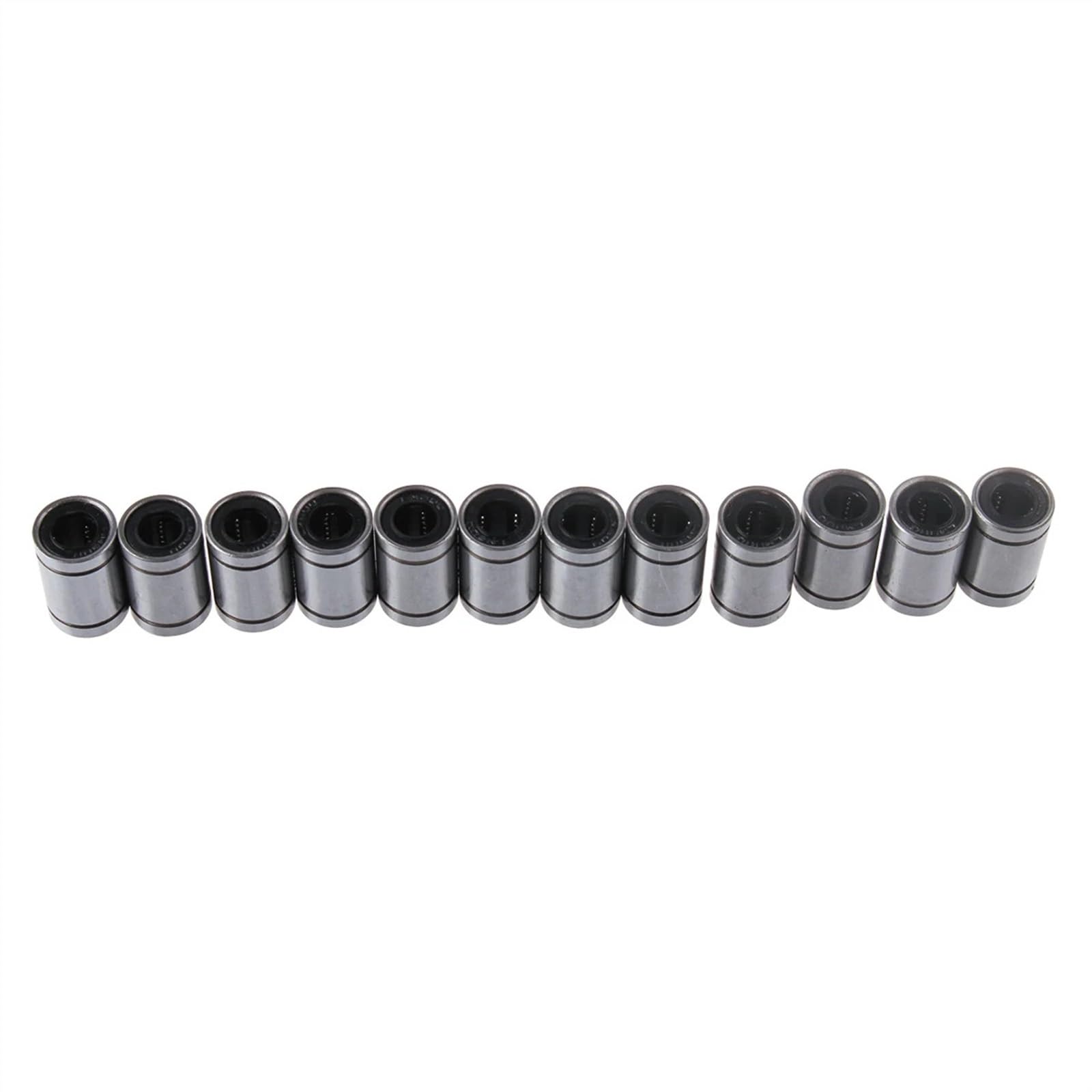 Douille linéaire LM8UU LM10UU LM12UU LM16UU, roulements linéaires for tiges, Rail de revêtement, pièces d'arbre linéaire, 8mm 10mm 12mm, 12 pièces/lot(LM16UU)