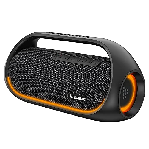 Tronsmart Bang Altavoz Bluetooth 60W, Luces Led y Waterproof IPX6, 15 Horas de Reproducción, Sincroniza más de 100 Altavoces Potente con Hi Res Audio, Exterior Fiesta Speaker con Powerbank y NFC