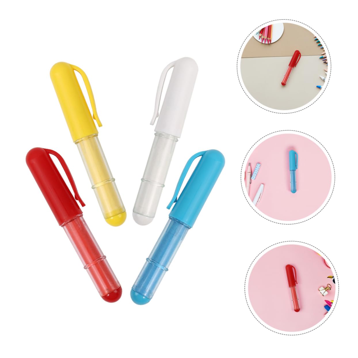 Tiza de Tela para Coser, 4 Piezas, Marcador Lavable Tapa