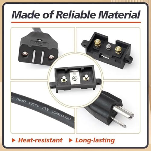 Cable Magnético de Alimentación Vikye para Freidora Eléctrica 8L y 10L, Repuesto Compatible con MB 20012420 MB 20010326, Adaptador de Enchufe Magnético (Cable con Accesorios) miniatura 3