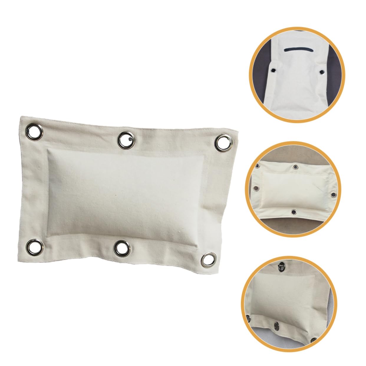BESPORTBLE Sacco da Boxe da Muro 2pezzi in Tela Beige Superficie Imbottita e Tre Sezioni, Attrezzatura Versatile per Kickboxing e Boxe per Principianti e Atleti Esperti
