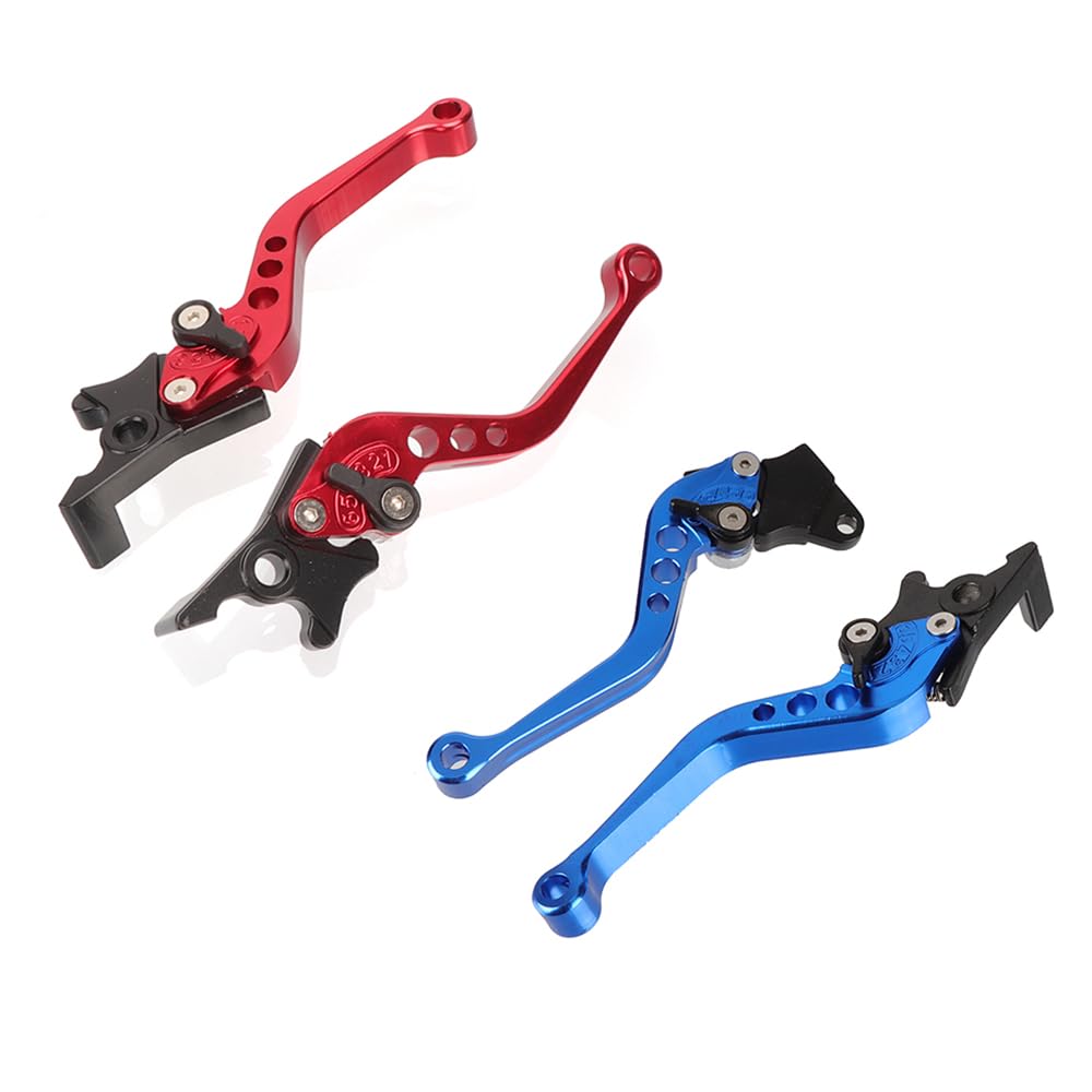Leviers de frein Levier de frein et d'embrayage universel 22 mm (7/8") usiné CNC pour moto scooters(Silver A)