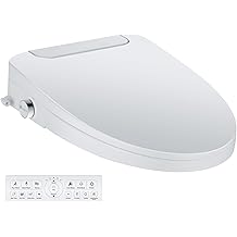Electric Bidet Toilet Seat, Elongated, Warm Water with Air Dryer, Heated Seat and Slow Close Lid, Front and Rear Wash, LED Nightlight, Wireless Remote, White, 101