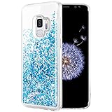 Caka Galaxy S9 Case, Galaxy S9 Glitter Case [Liquid Series] Luxury Fashion Bling Flowing Liquid Floating Sparkle Glitter TPU Bumper Case for Samsung Galaxy S9 - (Blue)
