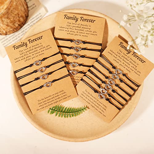 Family Bracelets for 2/3/4/5/6 Knot Matching Bracelet for Family Dad Mom Brother Sister Daughter Son Bracelet for Women Men Gifts for Friends Stocking Stuff for Christmas4