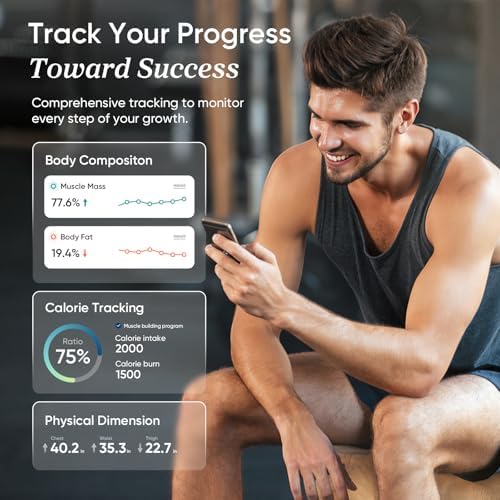 Etekcity Upgraded Smart Scale for Body Weight, FSA HSA Store Eligible, Bathroom Digital Scale with BMI, Body Fat, Muscle Mass, 13 Metrics with a Large Display, Support Offline Mode and Apps Connection 5 51lEhsud2ML. AC