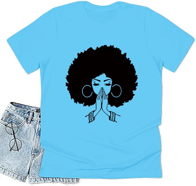 Image of Black History Shirts Black Graphic tees for Men and Women, Magic Fashion Afro American Natural Hair Vintage Melanin T-Shirts