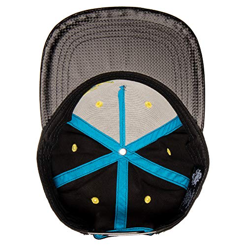 Jinx Cyberpunk 2077 Logo Snap-Back Baseball Hat, Black/Yellow, Adult Size #TOP2