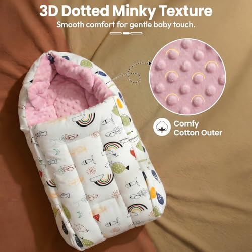 Image of StarAndDaisy 3 in 1 Baby Sleeping Bag /Baby Bedding Set for New Born, Baby Bed for New Born /Very Soft & Comfortable 0-12 Months /Foldable & Washable Cotton.