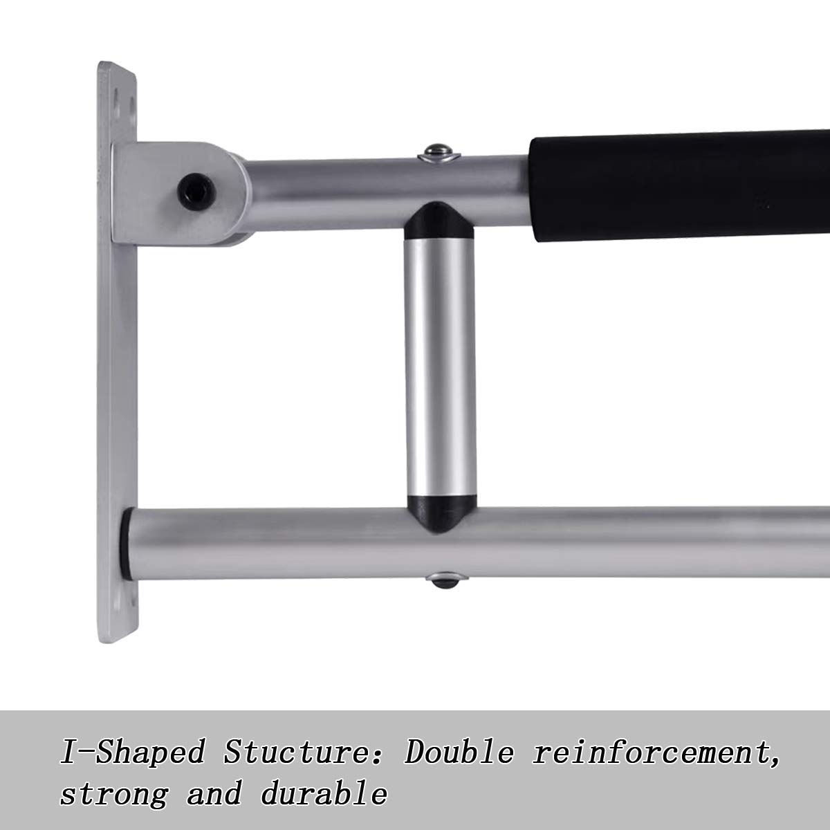 FlySkip Barra di supporto per WC, pieghevole, 61 cm, per disabili, montaggio a parete, per bagno e doccia, antiscivolo, per donne incinte e disabili
