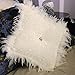 Plume de velours autour de coussin Coussin Coussin avec boutons de diamants de remplissage (Color : A White, Specification : 45 X 45CM)