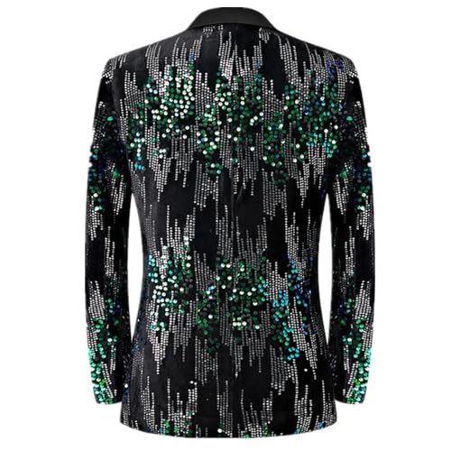 Men Sequined Suit Wedding Dance Party Fleece Jacket Singer Stage Performance Flower Dress Blazers3