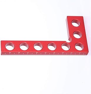 Solid Red Woodworking Right Angle Ruler, Positioning Squares, Shelving Cabinet for Clamped On Drawers Picture Frames Outside Corners