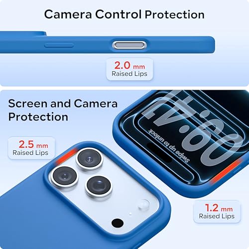 Image of Silicone Case for iPhone 17 Pro Max 6.9-Inch, Silky-Soft Touch Full-Body Protective Phone Case, Shockproof Back Cover for iPhone 17 Pro Max (Yale Blue)