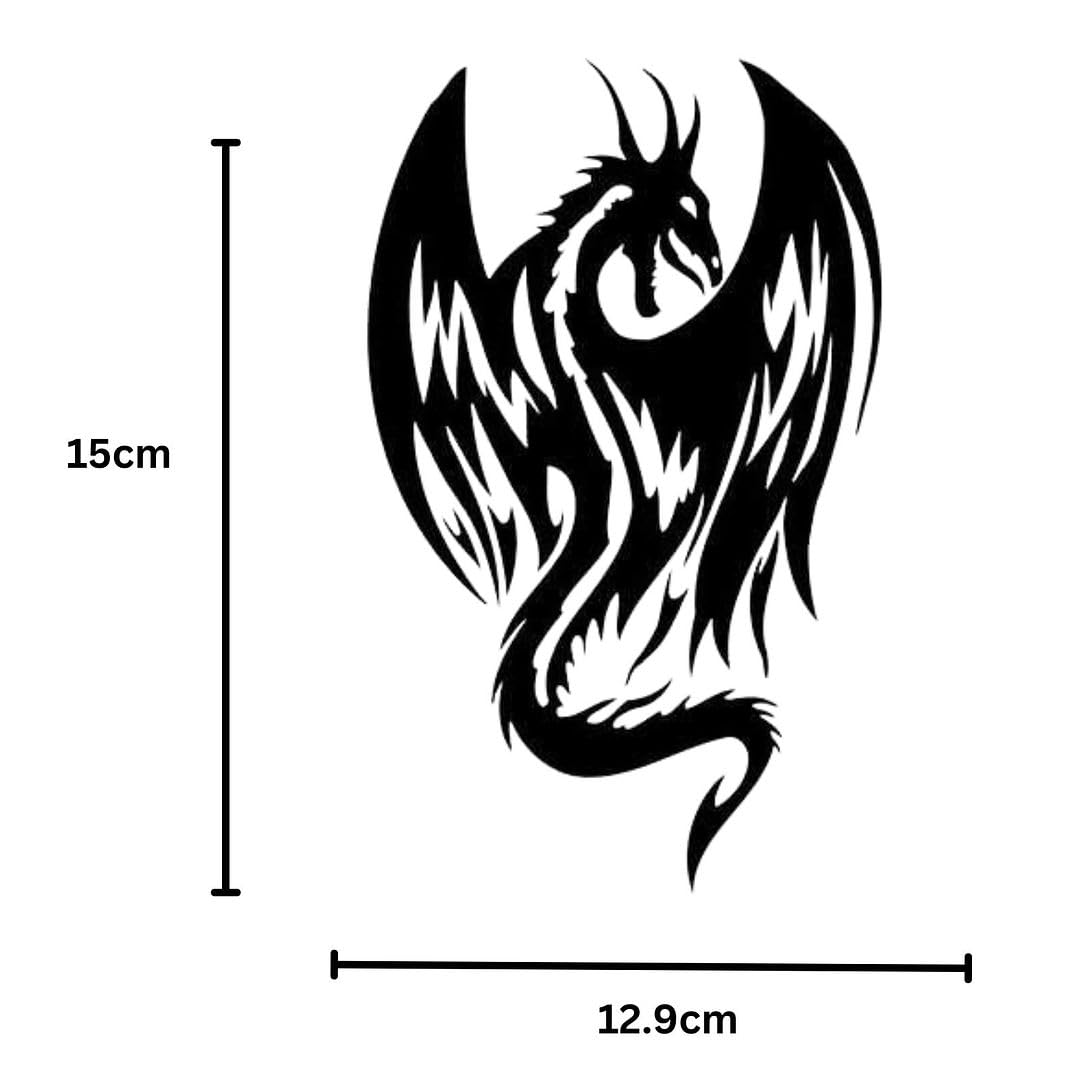 KREEPO Fling Dragon Black Sticker for Car Truck Vans Vinyl Self