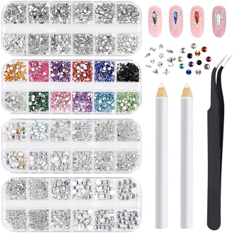 VMUTGA 4300 Pieces Rhinestones Nail Art Set Cover
