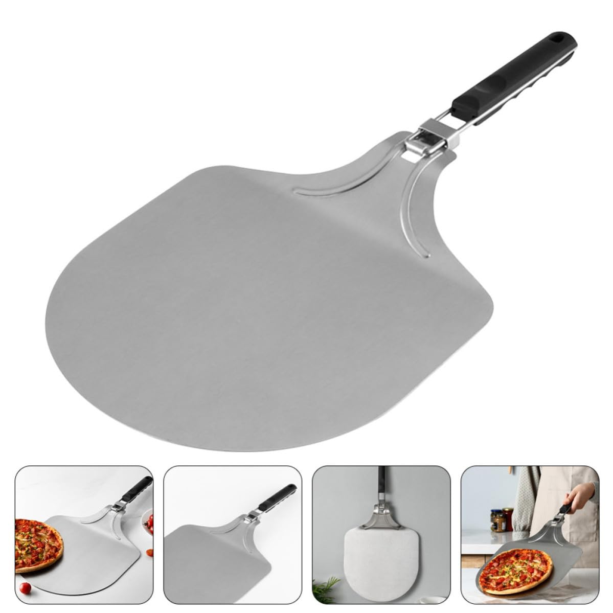 Pala per Trasferimento Pizza Pieghevole in Acciaio Inox, Uso Domestico