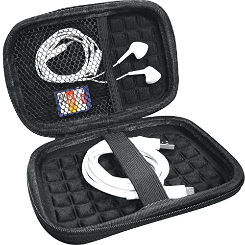Image of Maxell Hard Shell Small Storage Case: Keep Your Accessories Organized and Safe with Mesh Pockets, Elastic Loop, and Zipper Pocket - Ideal for Powerbanks, Cables, and Earbuds (Pack of 2)