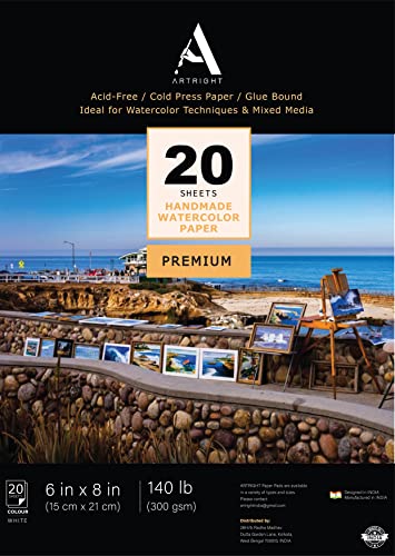 Image of 48 Pcs Economical Art Set for Beginners with Mini Wooden Easel, 12 Water Colour with Palette, Set of 10 Paint Brushes, A5 Watercolor Paper - 20 Sheets & Free Set of 4 Foam Rollers